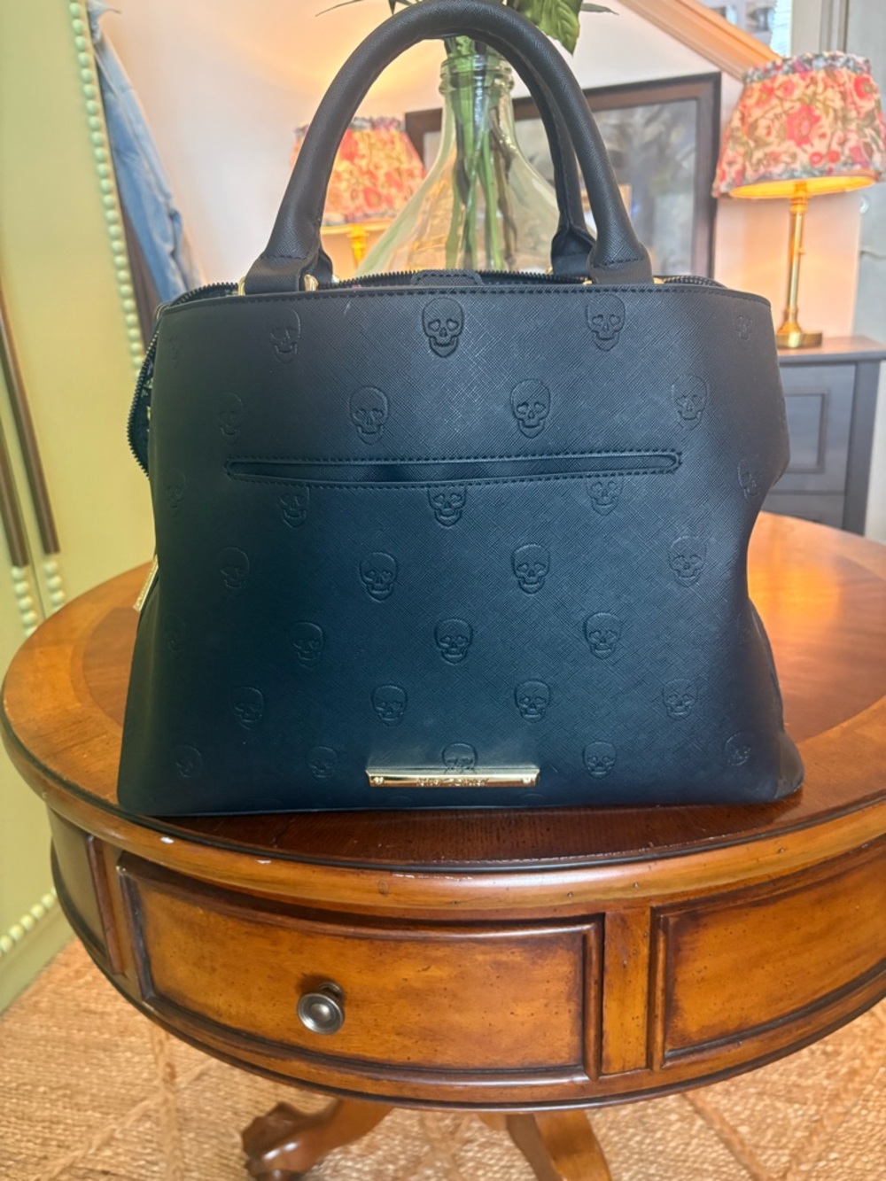 Betsey Johnson Black Skull Purse